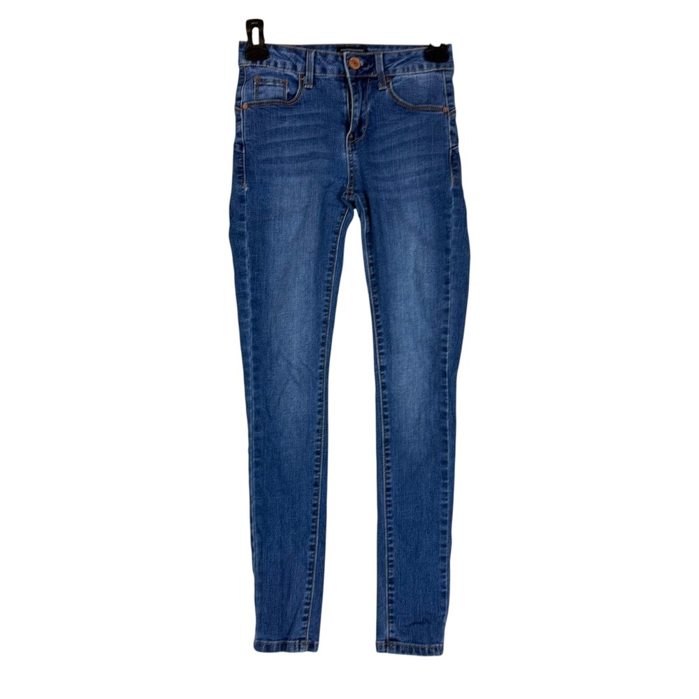 Iris Jeans Skinny Jeans Womens 00 Blue Medium Wash Mid Rise Slim Stretch Denim